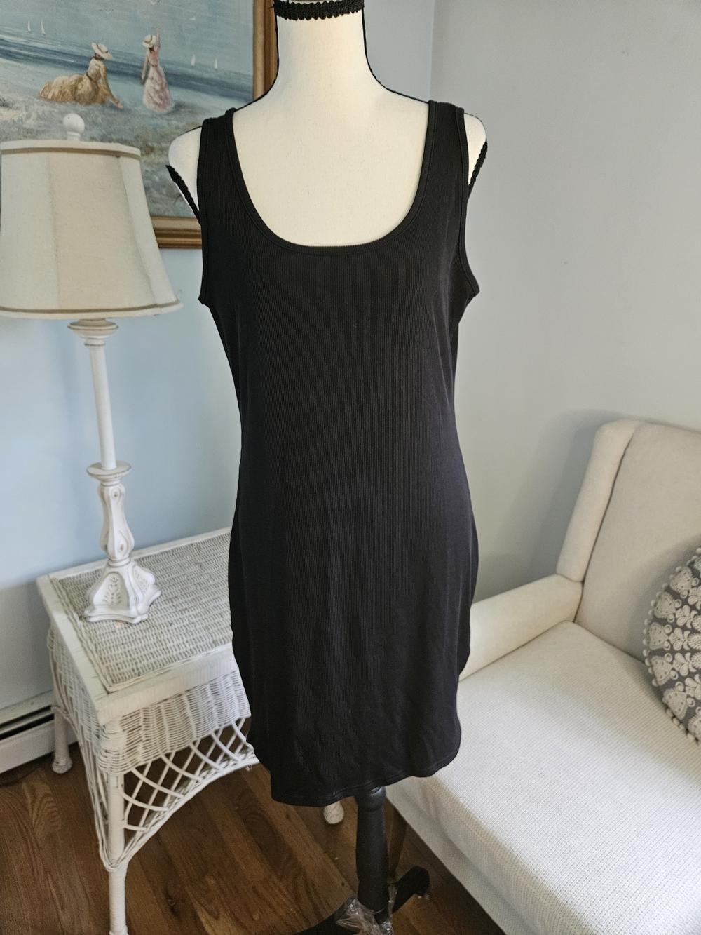 Everyday Black Scoop Neck Mini Dress P-17